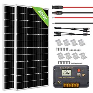 ECO WORTHY 200 Watts Monocrystalline Solar RV Kit for Camper, Vehicle, Caravan and Any Other Off Grid Applications