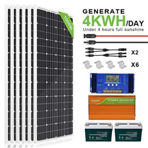 ECO-WORTHY 1KW Complete Solar Panel System Kit with Battery and Inverter for Homes House Shed Farm