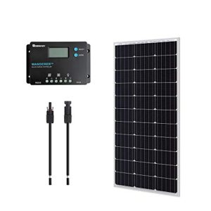 Renogy 12V 100W Monocrystalline Bundle Kit solar panel, Black