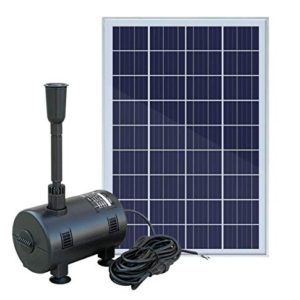Pumplus 25W Solar Fountain Pump Kit, 160GPH+ Solar Fountain with 25W Solar Panel Water Pump for Bird Bath Solar Panel Kit Outdoor Fountain for Small Pond, Patio Garden, Fish Tank - Need Sunlight