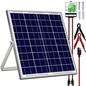 SOLPERK 20W Solar Panel，12V Solar Panel Charger Kit+8A Controller， Suitable for Automotive, Motorcycle, Boat, ATV, Marine, RV, Trailer, Powersports, Snowmobile etc. Various 12V Batteries. (20W Solar