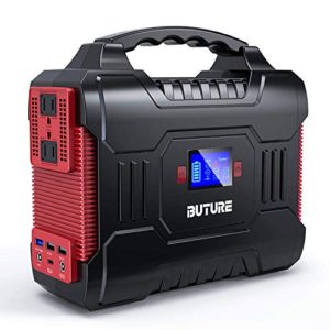 300W Portable Power Station (350W Peak), BUTURE 266Wh Solar Outdoor Generator, 72000mAh 60W PD Power Bank with Dual 110V Pure Sine Wave AC Outlets 12V/10A DC Out, CPAP Battery Power Supply for Camping